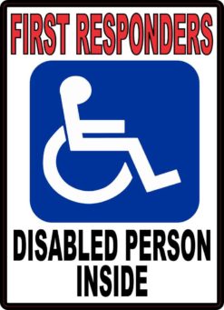 First Responders Disabled Person Inside Magnet
