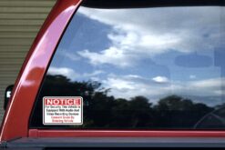 Notice Vehicle Is Equipped With Audio and Video Recording Devices Sticker