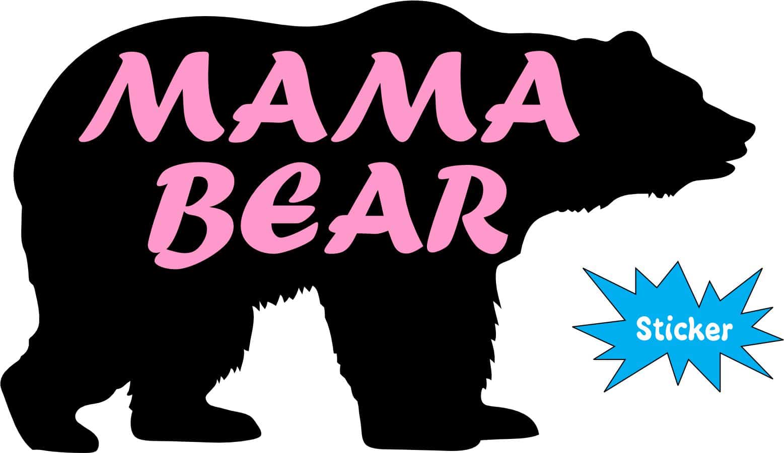 5in x 3in Mama Bear Sticker - Image 2