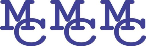 Die Cut Interlocked Blue MC Moffat County Stickers