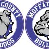 Circle Moffat County Bulldogs Stickers