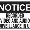 Notice Video and Audio Surveillance Magnet