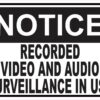 Video and Audio Surveillance in Use Sticker