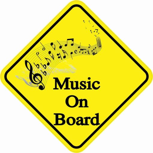 Music On Board Sticker