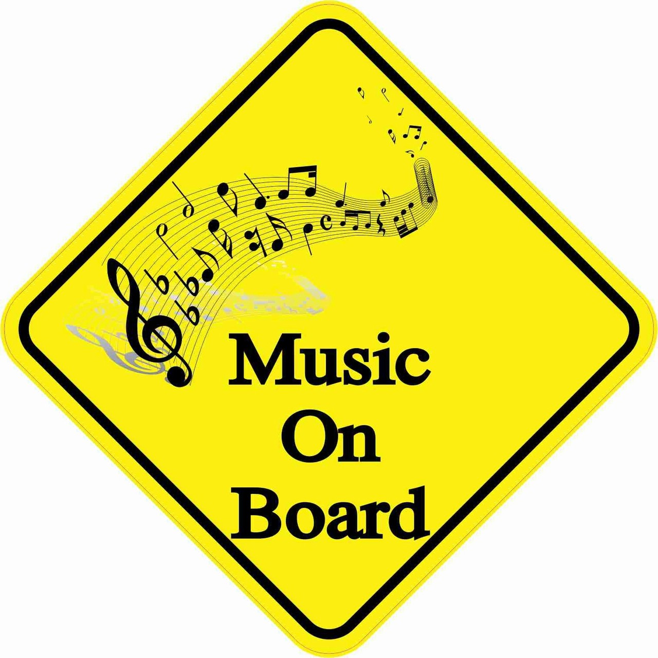 Music On Board Sticker