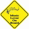 Music Lover On Board Sticker