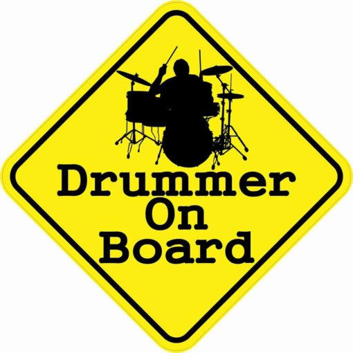 Drummer On Board Sticker