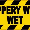 Symbol Slippery When Wet Magnet