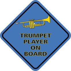 Trumpet Player On Board Sticker