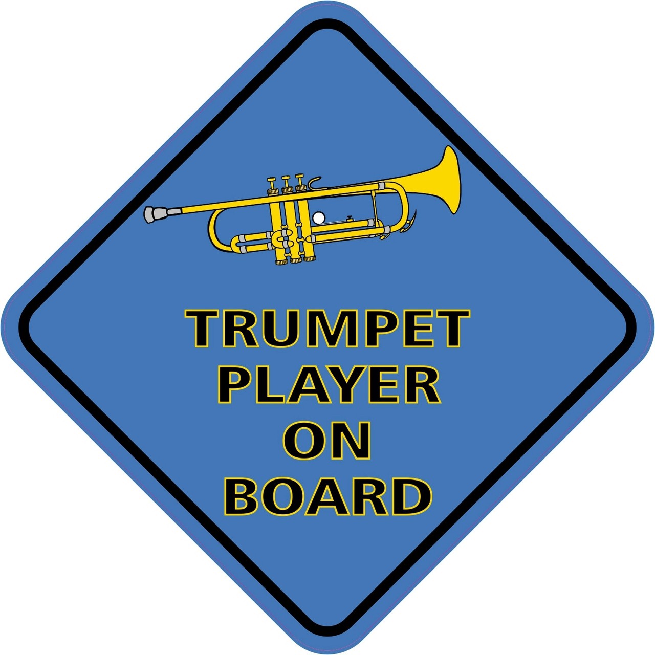 Trumpet Player On Board Sticker