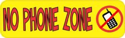 Yellow No Phone Zone Magnet