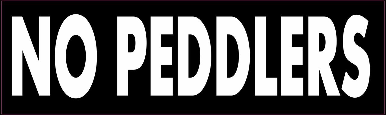 No Peddlers Magnet