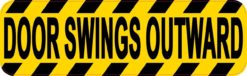 Door Swings Outward Sticker