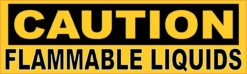Caution Flammable Liquids Sticker