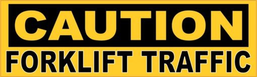 Caution Forklift Traffic Sticker