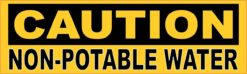 Caution Non-Potable Water Sticker