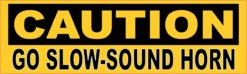 Caution Go Slow Sound Horn Sticker