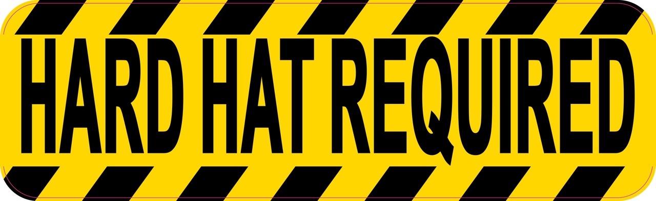 Hard Hat Required Sticker