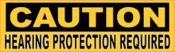 Caution Hearing Protection Required Sticker