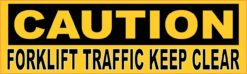 Caution Forklift Traffic Keep Clear Sticker
