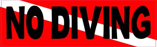 Diver Down Flag No Diving Sticker