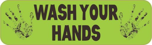 Green Wash Your Hands Sticker