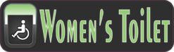 Handicap Women's Toilet Sticker