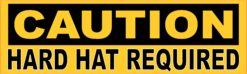 Caution Hard Hat Required Sticker