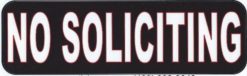 Red No Soliciting Magnet