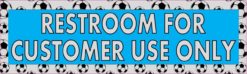 Soccer Ball Restroom For Customer Use Only Sticker