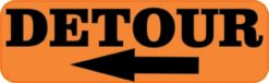 Left Arrow Detour Sticker
