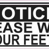 Wipe your feet sticker