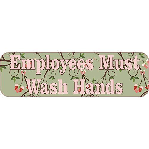 Floral Employees Must Wash Hands Magnet