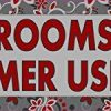 Red Floral Restrooms for Customer Use Only Magnet