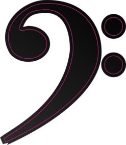 Black Bass Clef Sticker