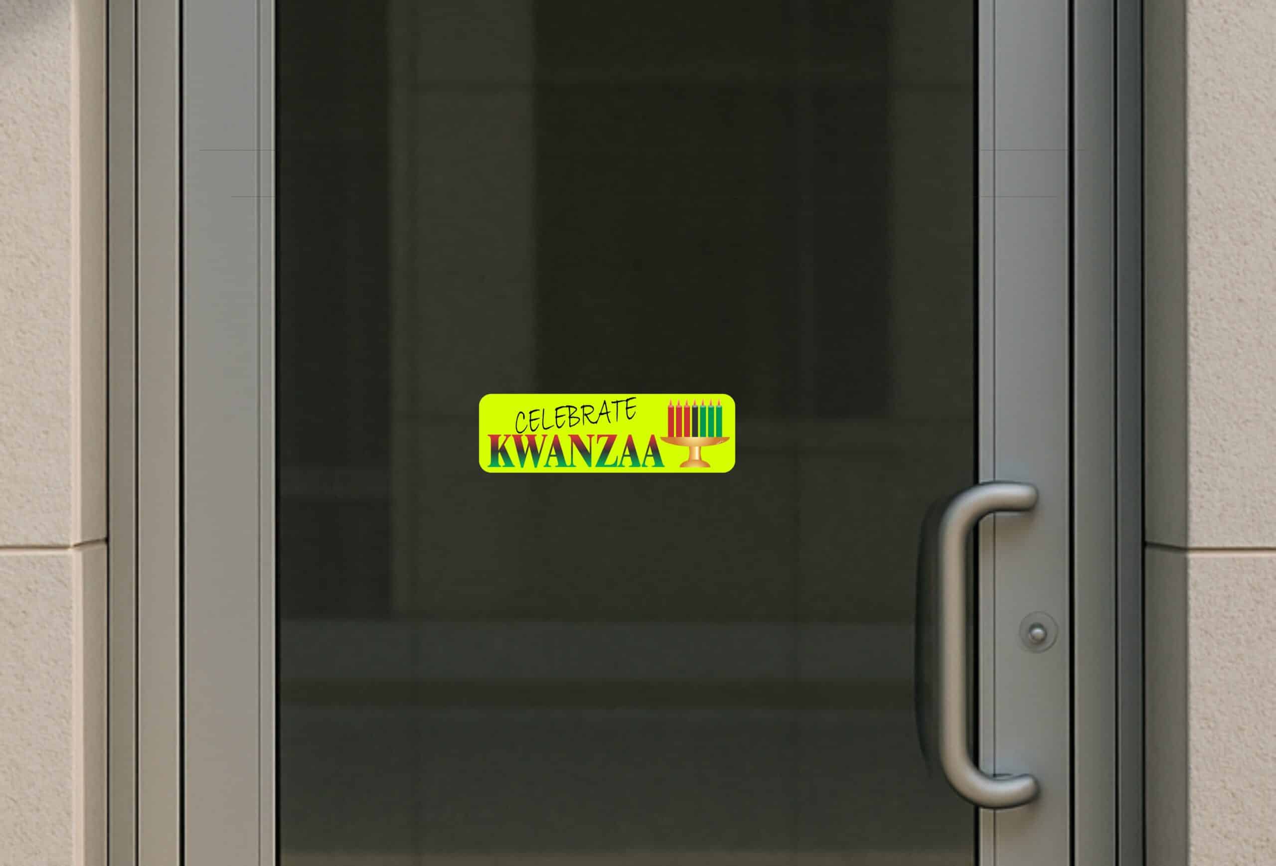 10in x 3in Celebrate Kwanzaa Bumper Sticker