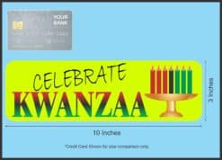 10in x 3in Celebrate Kwanzaa Magnet