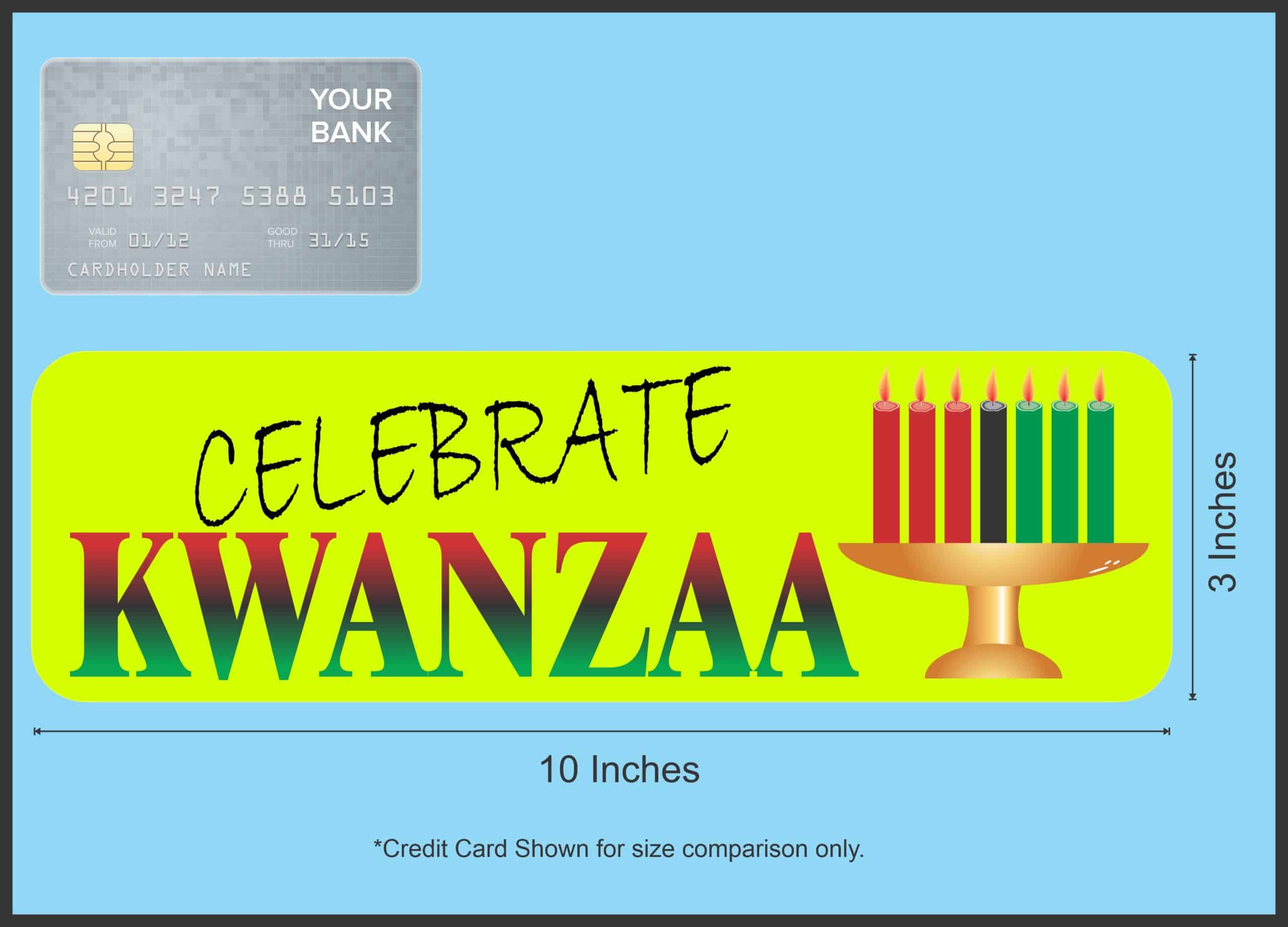 10in x 3in Celebrate Kwanzaa Magnet