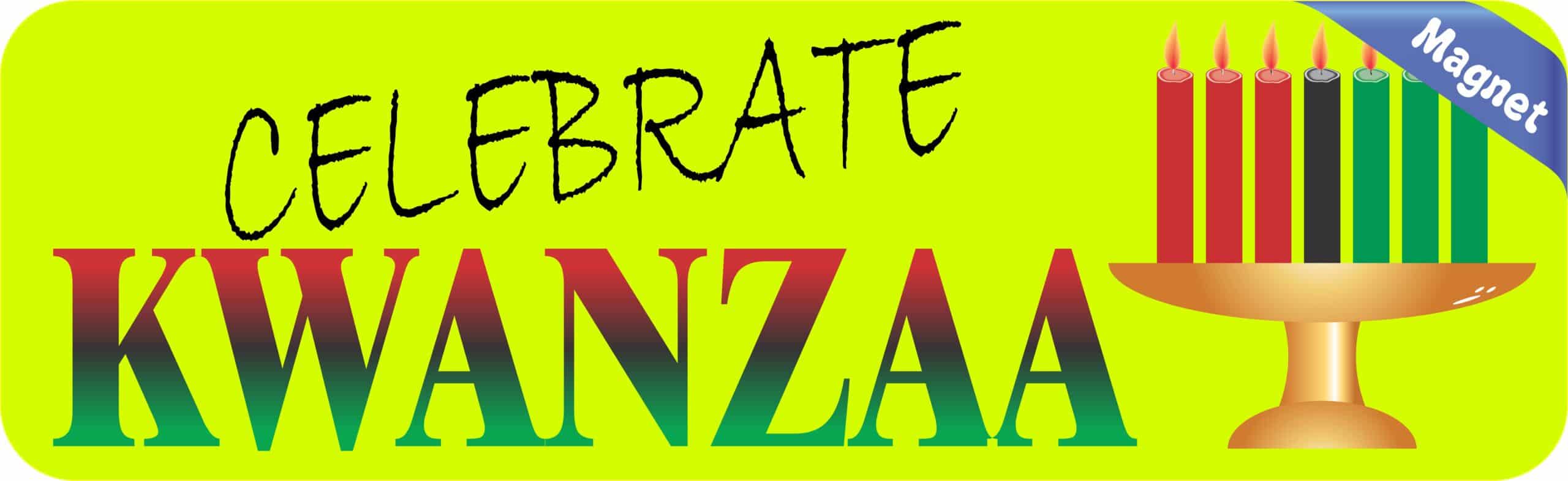 10in x 3in Celebrate Kwanzaa Magnet