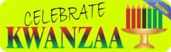 10in x 3in Celebrate Kwanzaa Bumper Sticker
