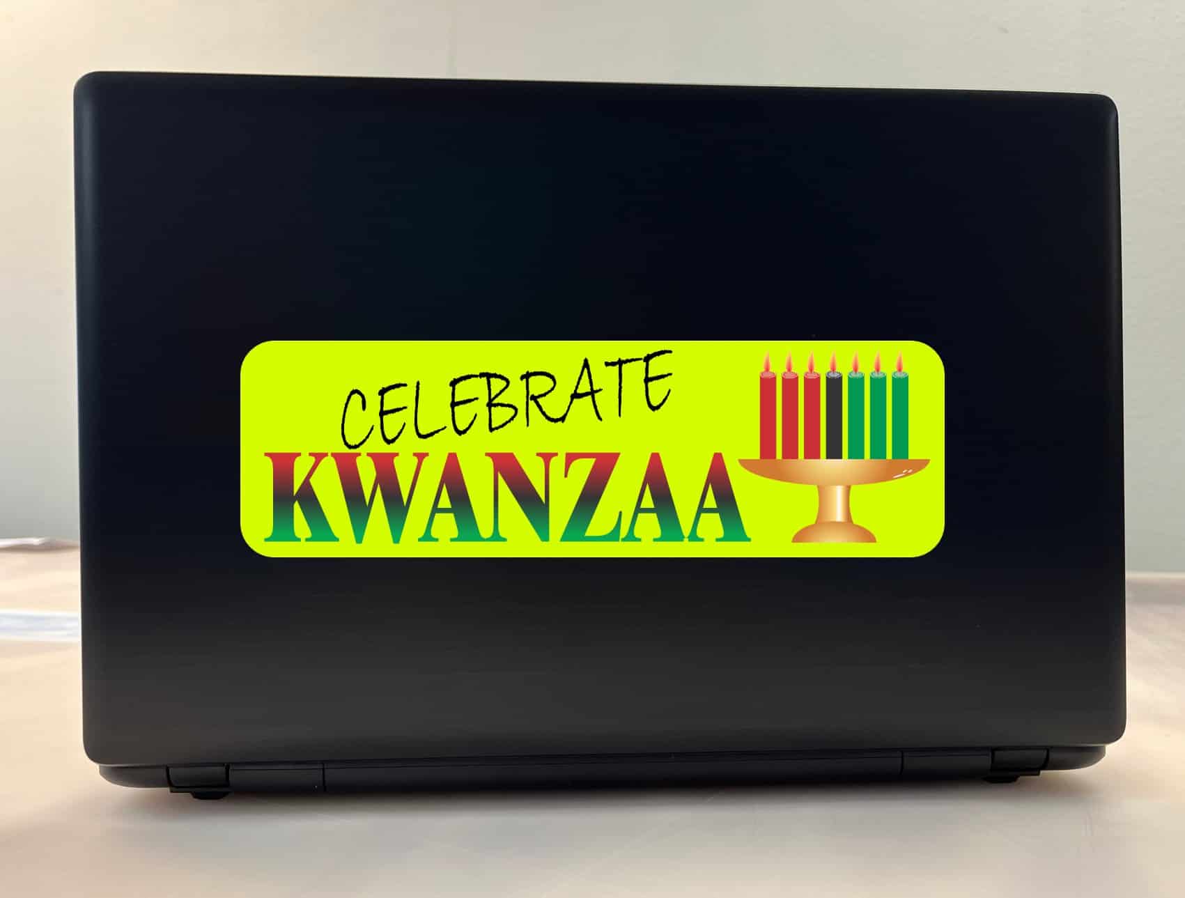 10in x 3in Celebrate Kwanzaa Bumper Sticker