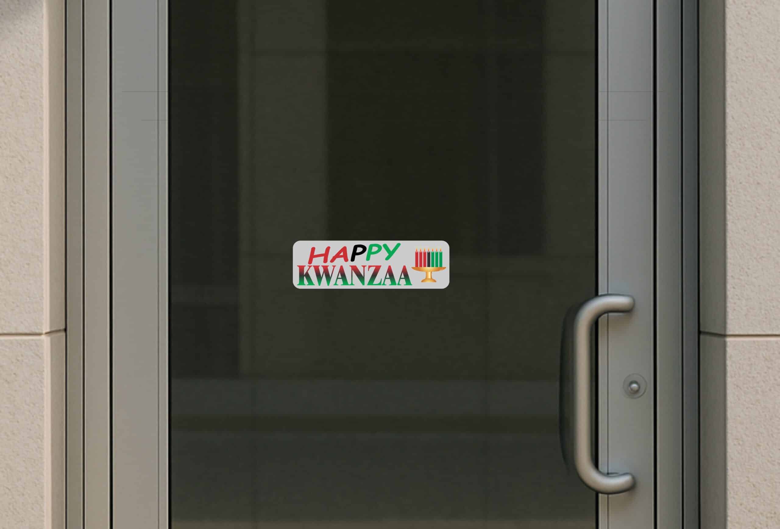 10in x 3in Happy Kwanzaa Bumper Sticker
