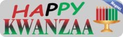 10in x 3in Happy Kwanzaa Magnet