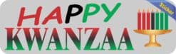 10in x 3in Happy Kwanzaa Bumper Sticker