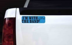 Alternative view of StickerTalk Im with the Band Vinyl Sticker, 10 inches by 3 inches
