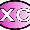 Pink Oval XC Cross Country Sticker