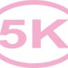 Pink Oval 5K Sticker