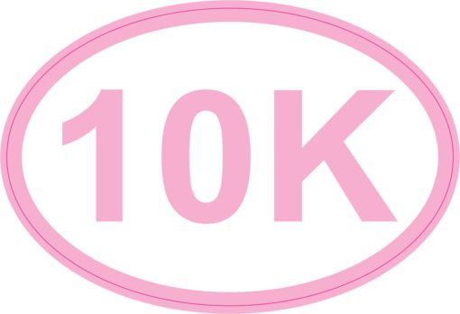 Pink Oval 10K Sticker