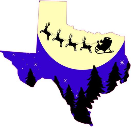 Texas Santa Claus Sticker