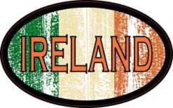 Flag Oval Ireland Sticker